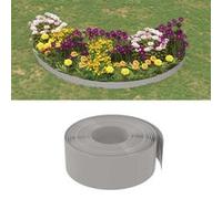 vidaXL Bordures de jardin 2 pcs gris 10 m 20 cm polyéthylène 3155452 Gris G