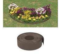 vidaXL Bordures de jardin 2 pcs marron 10 m 15 cm polyéthylène 3155448 Or G