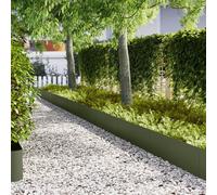 Vidaxl Bordures De Jardin 20 Pcs Vert Olive 100x0,5x30 Cm Acier