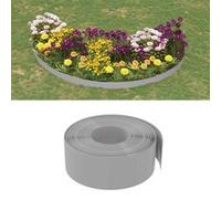 vidaXL Bordures de jardin 4 pcs gris 10 m 20 cm polyéthylène 3155454 Gris G
