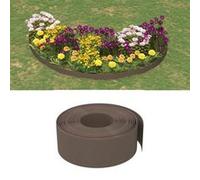 vidaXL Bordures de jardin 4 pcs marron 10 m 20 cm polyéthylène 3155462 Or G