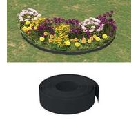 vidaXL Bordures de jardin 4 pcs noir 10 m 15 cm polyéthylène 3155446 Noir G