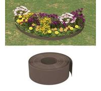 vidaXL Bordures de jardin 5 pcs marron 10 m 20 cm polyéthylène 3155463 Or G