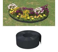 vidaXL Bordures de jardin 5 pcs noir 10 m 20 cm polyéthylène 3155459 Noir G