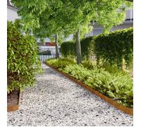 vidaXL Bordures de pelouse 10 pcs 10x103 cm Acier corten Flexible, Bordure de Jardin, Bordure de lit de Jardin, Bordure de Paysage