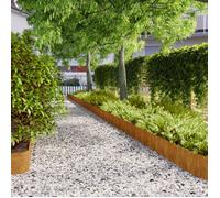 vidaXL Bordures de pelouse 10 pcs 20x103 cm acier corten flexible, bordure de jardin, bordure de lit de jardin, bordure de 821894