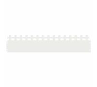 vidaXL Bordures de pelouse 10 pcs Blanc 103 x 0,05 x 22 cm Acier, Bordure de Jardin et de terrasse, barrière en métal Durable, Bordures extérieures, séparateurs de Paysage, chemins pour Jardins