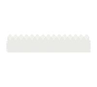 vidaXL Bordures de pelouse 10 pcs Blanc 103 x 0,05 x 22 cm Acier, Bordures de Jardin Modernes, résistantes, pour allées extérieures, métal, Design Contemporain