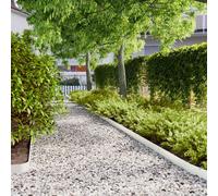 vidaXL Bordures de pelouse 10 pcs blanc 10x103 cm acier laminé à froid