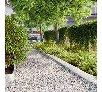 vidaXL Bordures de pelouse 10 pcs blanc 15x103 cm acier laminé à froid