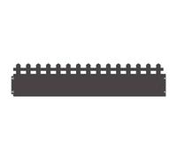 vidaXL Bordures de pelouse 10 pcs Noir 103 x 0,05 x 22 cm Acier, Bordure de Jardin et de terrasse, barrière en métal Durable, Bordures extérieures, séparateurs de Paysage, chemins pour Jardins