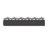 vidaXL Bordures de pelouse 10 pcs Noir 103 x 0,05 x 22 cm Acier, Bordure de Jardin et de terrasse, barrière en métal Durable, Bordures extérieures, séparateurs de Paysage, chemins pour Jardins