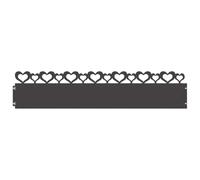 vidaXL Bordures de pelouse 10 pcs Noir 103 x 0,05 x 22 cm Acier, Bordure de Jardin et de terrasse, barrière en métal Durable, Bordures extérieures, séparateurs de Paysage, chemins pour Jardins