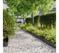 vidaXL Bordures de pelouse 10 pcs noir 15x103 cm acier laminé à froid, bordure de jardin, bordure de lit de jardin, bordure 860142 Noir