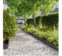 Bordures de pelouse 10 pcs noir 15x103 cm acier laminé à froid, bordure de jardin, bordure de lit de jardin, bordure 860142