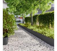 vidaXL Bordures de pelouse 10 pcs noir 25x103 cm acier laminé à froid