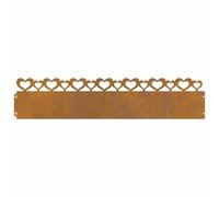 Vidaxl Bordures De Pelouse 10 Pcs Rouillé 103 X 0,05 X 22 Cm