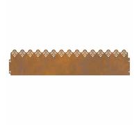 vidaXL Bordures de pelouse 10 pcs Rouillé 103 x 0,05 x 22 cm, Bordure de Jardin et de terrasse, barrière en métal Durable, Bordures extérieures, séparateurs de Paysage, chemins pour Jardins