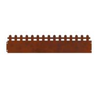 vidaXL Bordures de pelouse 10 pcs Rouillé 103 x 0,05 x 22 cm, Bordure de Jardin et de terrasse, barrière en métal Durable, Bordures extérieures, séparateurs de Paysage, chemins pour Jardins