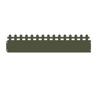 Vidaxl Bordures De Pelouse 10 Pcs Vert Olive 103 X 0,05 X 22 Cm Acier
