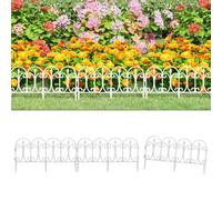 vidaXL Bordures de pelouse 17 pcs Blanc 10 m PP