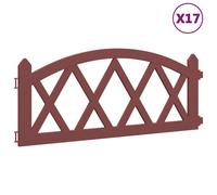vidaXL Bordures de pelouse 17 pcs Rouge 10 m PP 318296