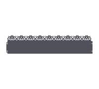 vidaXL Bordures de pelouse 20 pcs Anthracite 103 x 0,05 x 22 cm Acier, Bordure de Jardin et de terrasse, barrière en métal Durable, Bordures extérieures, séparateurs de Paysage, chemins pour Jardins