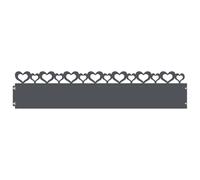 vidaXL Bordures de pelouse 20 pcs Anthracite 103 x 0,05 x 22 cm Acier, Bordure de Jardin et de terrasse, barrière en métal Durable, Bordures extérieures, séparateurs de Paysage, chemins pour Jardins