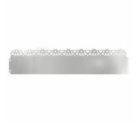 vidaXL Bordures de pelouse 20 pcs Argent 103 x 0,05 x 22 cm, Bordure de Jardin et de terrasse, barrière en métal Durable, Bordures extérieures, séparateurs de Paysage, chemins pour Jardins