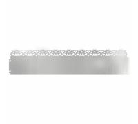 vidaXL Bordures de pelouse 20 pcs Argent 103 x 0,05 x 22 cm, Bordure de Jardin et de terrasse, barrière en métal Durable, Bordures extérieures, séparateurs de Paysage, chemins pour Jardins