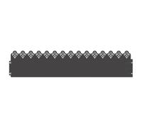 vidaXL Bordures de pelouse 20 pcs Noir 103 x 0,05 x 22 cm Acier, Bordure de Jardin et de terrasse, barrière en métal Durable, Bordures extérieures, séparateurs de Paysage, chemins pour Jardins