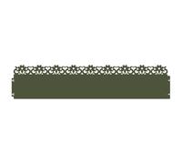 vidaXL Bordures de pelouse 20 pcs Vert Olive 103 x 0,05 x 22 cm Acier, Bordure de Jardin et de terrasse, barrière en métal Durable, Bordures extérieures, séparateurs de Paysage, chemins pour Jardins