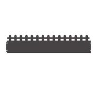 vidaXL Bordures de pelouse 30 pcs Noir 103 x 0,05 x 22 cm Acier, Bordure de Jardin et de terrasse, barrière en métal Durable, Bordures extérieures, séparateurs de Paysage, chemins pour Jardins