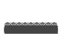 vidaXL Bordures de pelouse 30 pcs Noir 103 x 0,05 x 22 cm Acier, Bordure de Jardin et de terrasse, barrière en métal Durable, Bordures extérieures, séparateurs de Paysage, chemins pour Jardins