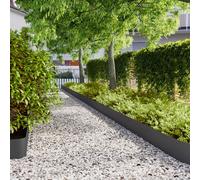 vidaXL Bordures de pelouse 30 pcs noir 20x103 cm acier laminé à froid