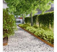 vidaXL Bordures de pelouse 50 pcs 10x103 cm acier corten flexible, bordure de jardin, bordure de lit de jardin, bordure de 821891