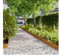 vidaXL Bordures de pelouse 50 pcs 15x103 cm Acier corten Flexible, Bordure de Jardin, Bordure de lit de Jardin, Bordure de Paysage