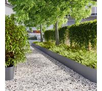 vidaXL Bordures pelouse 10pcs anthracite 25x103cm acier laminé à froid