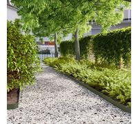 vidaXL Bordures pelouse 10pcs vert olive 10x103cm acier laminé à froid