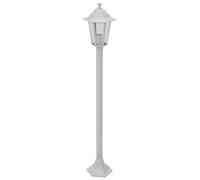 vidaXL Borne d'éclairage de jardin 6 pcs. E27 110 cm aluminium blanc