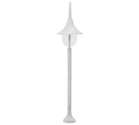 vidaXL Borne d'éclairage de jardin E27 120 cm aluminium blanc