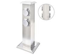 vidaXL Borne électrique de jardin – Acier inoxydable – Bloc prises extérieures