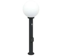 Vidaxl Borne Lumineuse Avec Capteur Et Prise 80 Cm Noir Ip44