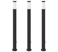 Vidaxl Borne Lumineuse Avec Sortie Lot De 3 110 Cm Acier Inoxydable Ip44