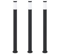 Vidaxl Borne Lumineuse Lot De 3 110 Cm Acier Inoxydable Ip44