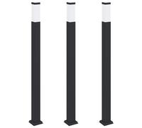 Vidaxl Borne Lumineuse Lot De 3 110 Cm Noire Ip44
