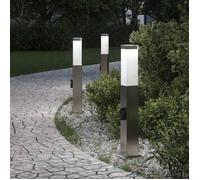 vidaXL Bornes lumineuses avec sortie lot de 3 50 cm acier inoxydable IP44 4006060