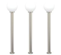 Vidaxl Bornes Lumineuses Lot De 3 120 Cm Acier Inoxydable Ip44