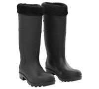 Bottes de Pluie avec Chaussettes Amovibles Chaussures Noir Taille 46 PVC vidaXL