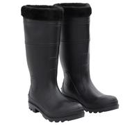 Vidaxl Bottes De Pluie Avec Chaussettes Amovibles Noir Taille 42 Pvc